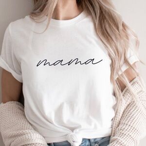 Mama Graphic Crew Neck Short Sleeve Tee Shirt